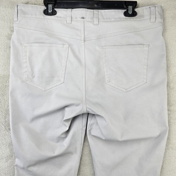 Peter Millar Pants Men’s 36x32 (Fits 38x31) Gray Golf 5 Pocket Stretch Chinos - Picture 12 of 16